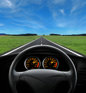 Roland Park Driving School
            - steering wheel graphic